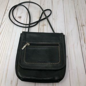 Vintage Leather Fossil Crossbody Purse Black